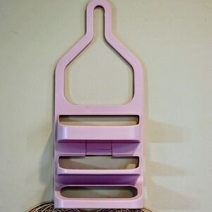 Vintage Rubbermaid Bath / Shower Caddy Pink RARE 2820 Hanging Soap Tray Plastic